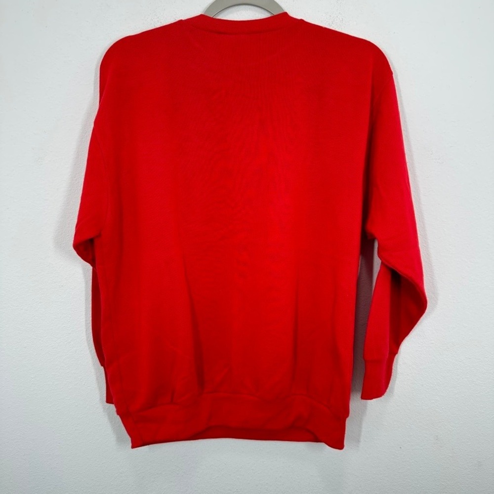 Disney Mickey Minnie Mouse Happy Holidays Christmas Sweatshirt Adult Medium Red - Picture 8 of 8